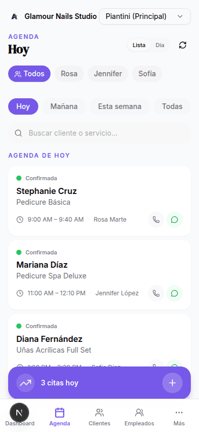 Agenda, caja y clientes en AgenClic